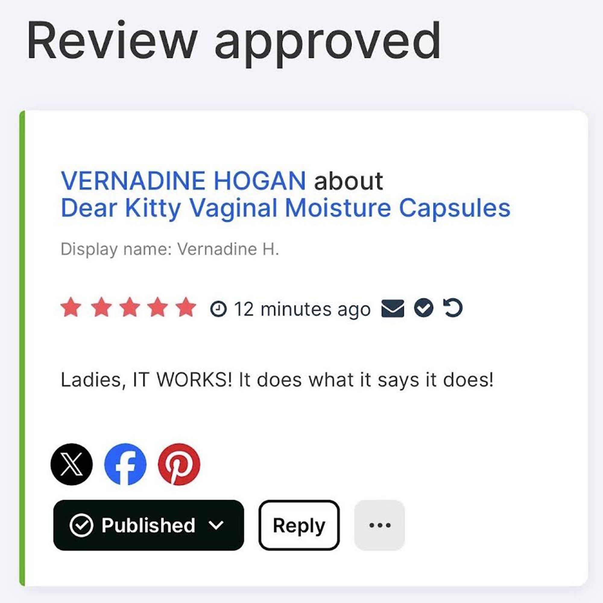 Dear Kitty Vaginal Moisture Capsules