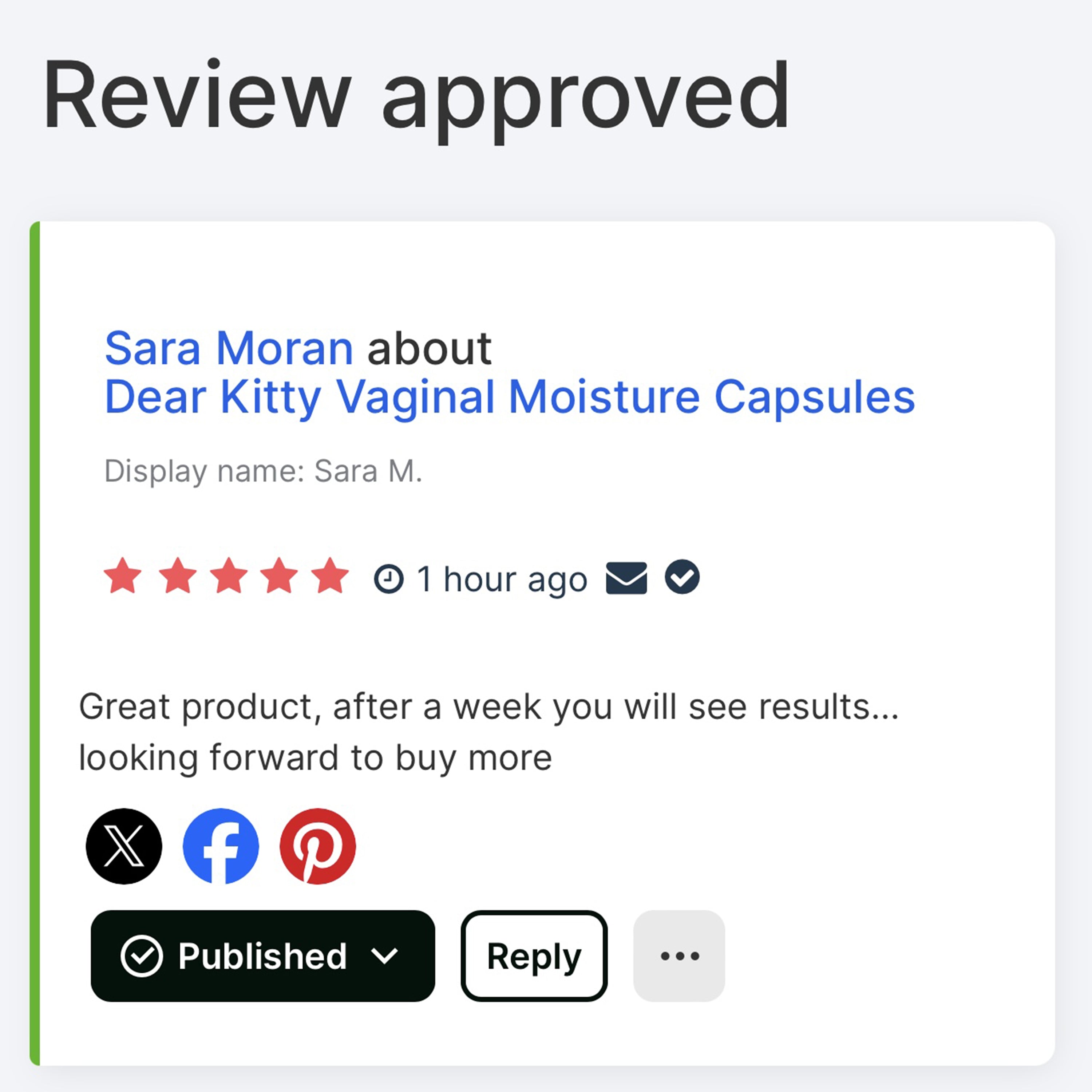 Dear Kitty Vaginal Moisture Capsules